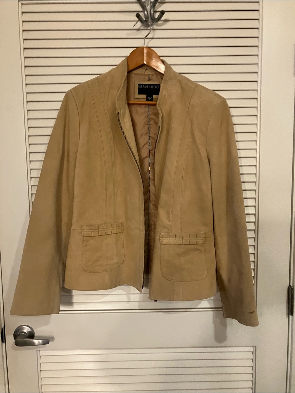 Bernardo Women's Tan Suede Zip Jacket
